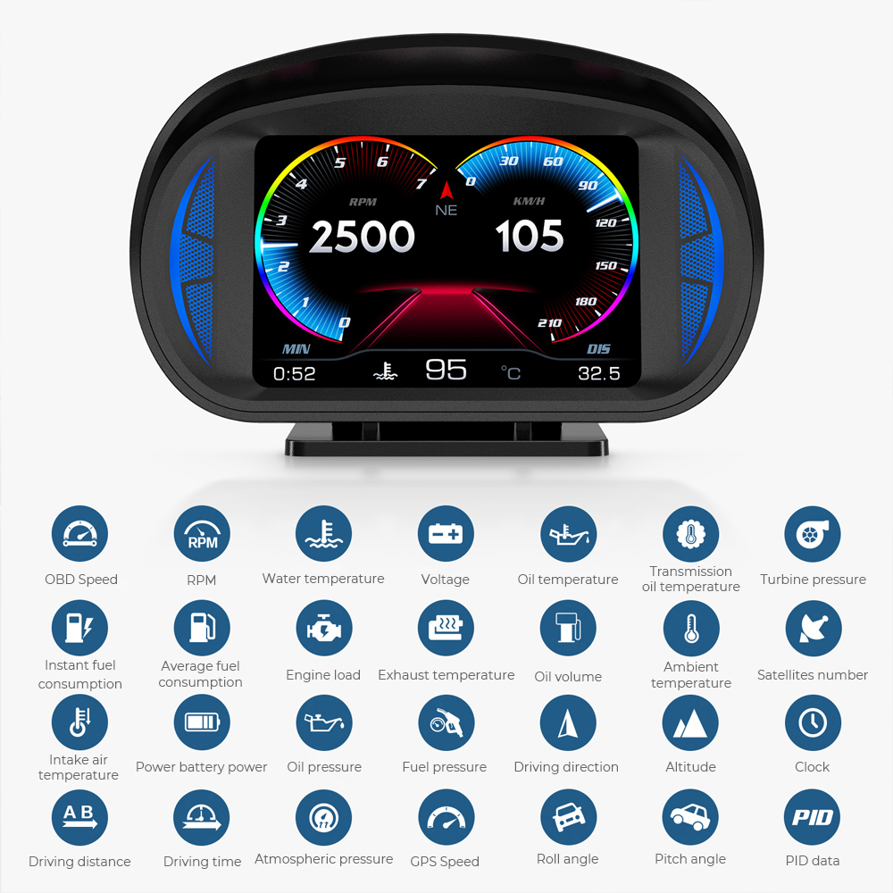 Car Hud Head Up Display Gps - P2 OBD2 HUD Car Head Up