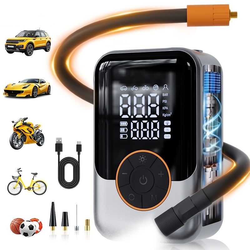 Hud Display With Tire Pressure - Portable Tire Inflator Air Compressor, Automatic