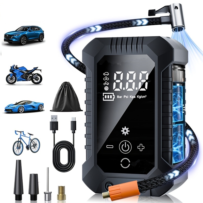 Hud Display With Tire Pressure - Wireless Portable Tire Inflator Air Compressor,