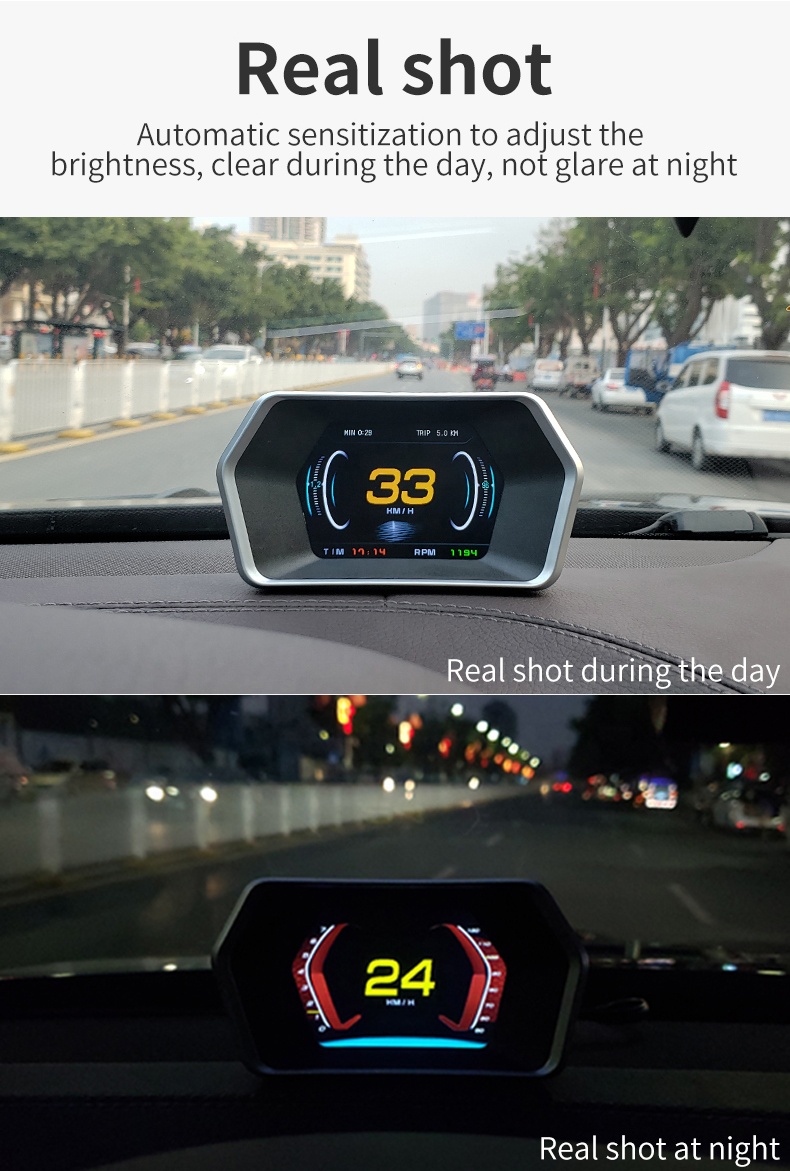 Cars P17 OBD2 Gauge PSI Univer - đánh giá và giá Hud Obd2 Multi Function Alarm