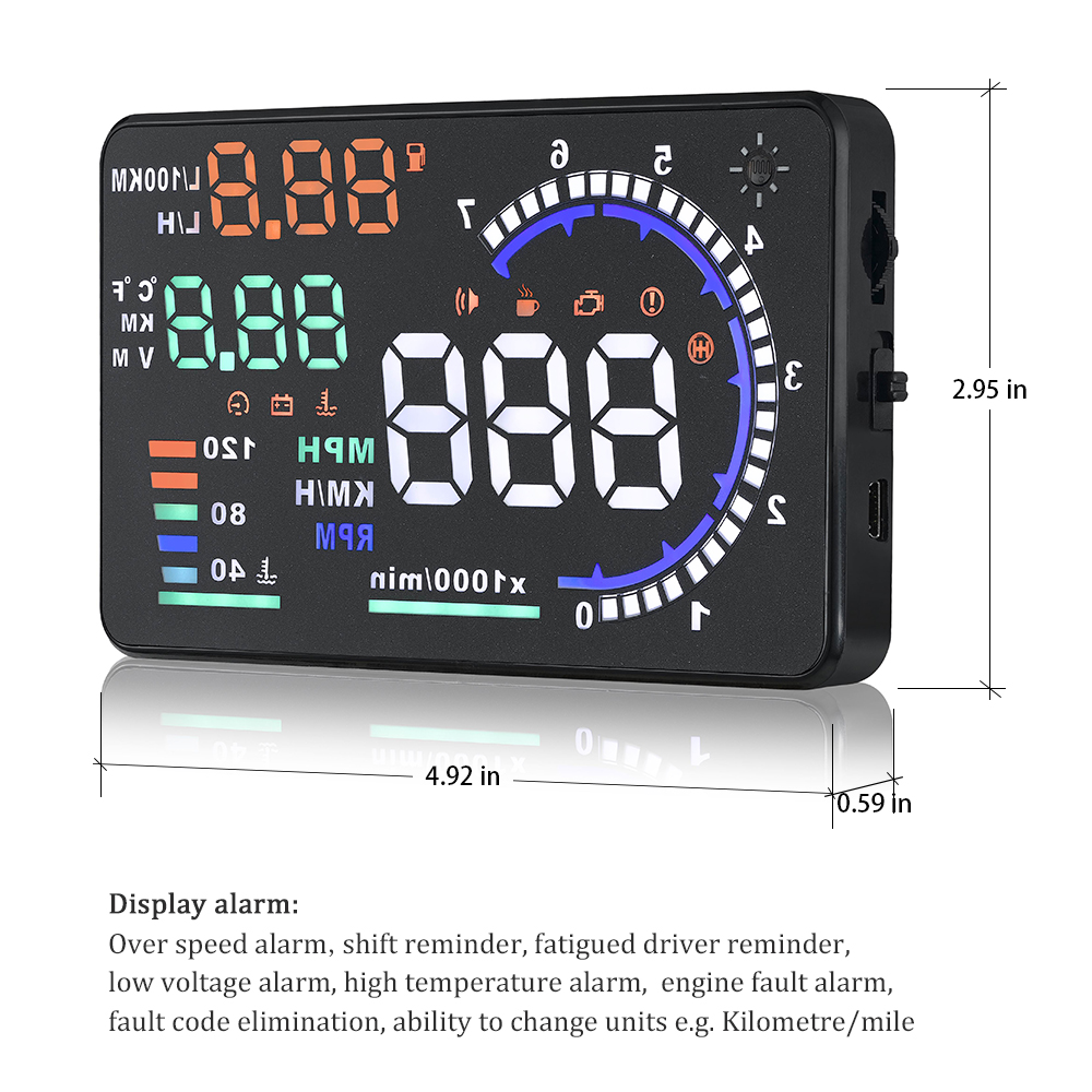 OBD2 Car HUD A8 Head Up Displa - đánh giá và giá Hud Obd2 Multi Function Alarm