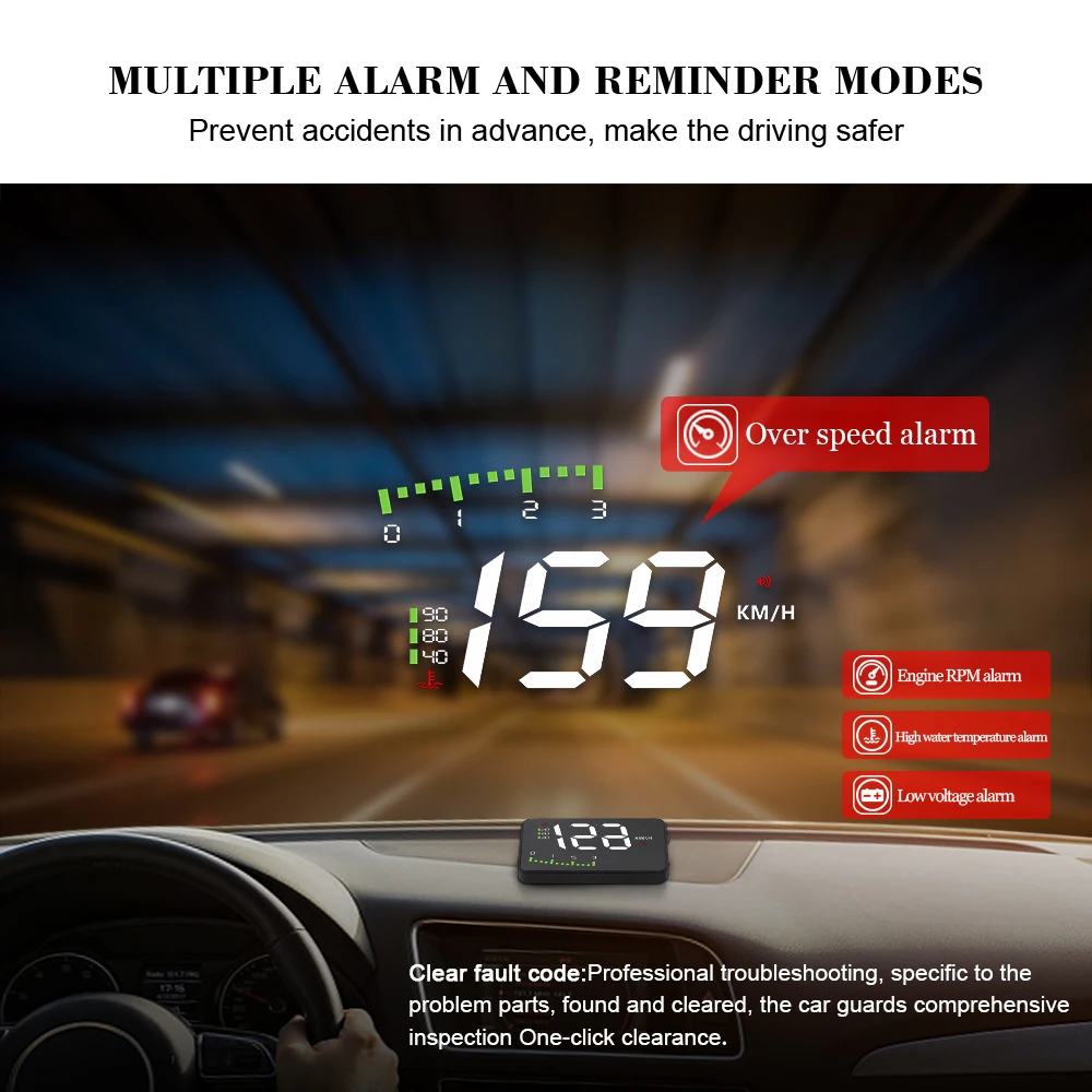 A900 Car OBD2 For HUD Windshie - đánh giá và giá Obd2 Hud Speedometer Projector