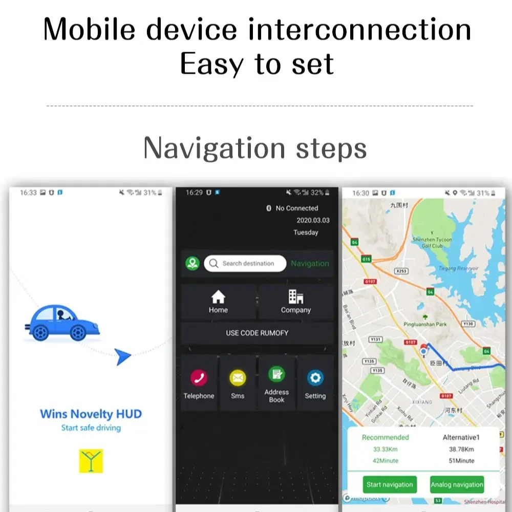 QC Navigation Projection C1 Ca - đánh giá và giá Obd2 Hud Speedometer Projector