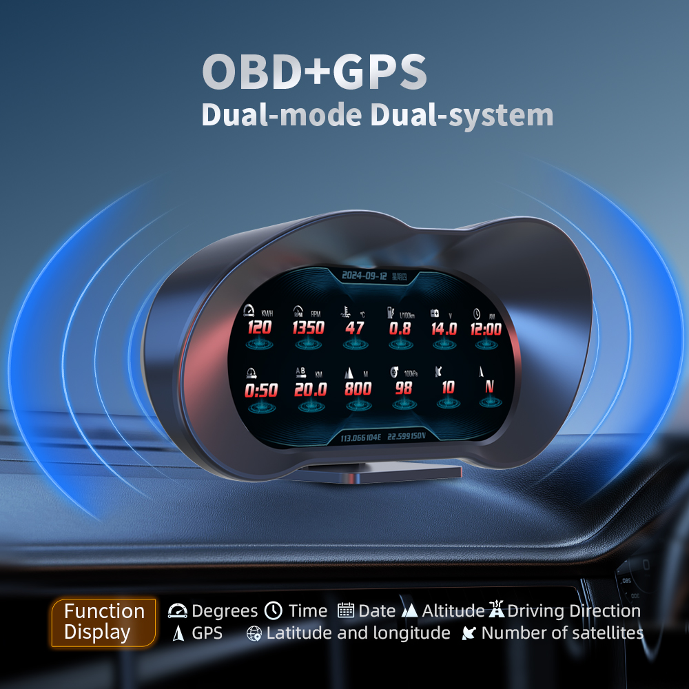 2025 New Model HUD P5 Speedome - đánh giá và giá Hud Obd2 Multi Function Alarm
