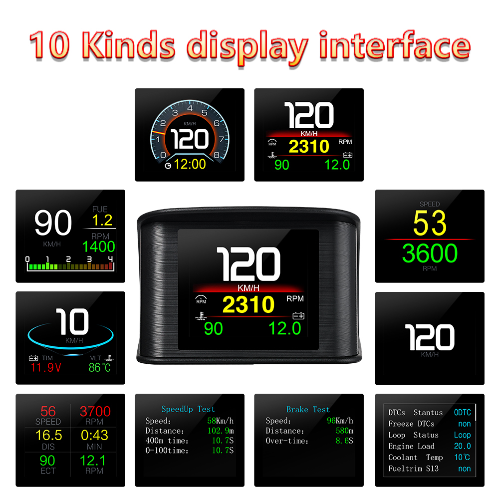 % HUD OBD2+GPS On-board Comput - đánh giá và giá Car Hud Head Up Display Gps