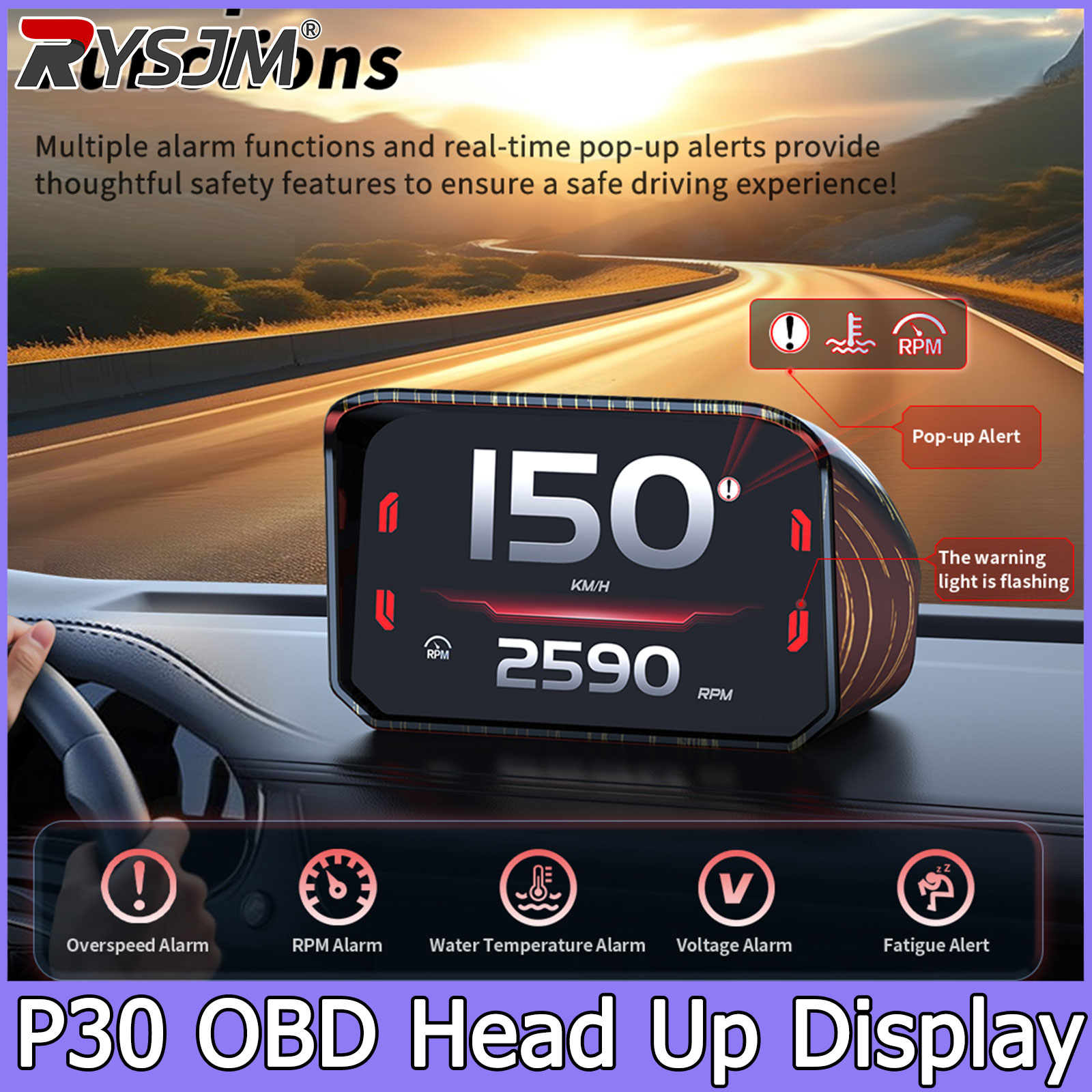 P30 Speedometer RPM Meter HUD  - đánh giá và giá Obd2 Hud Speedometer Projector