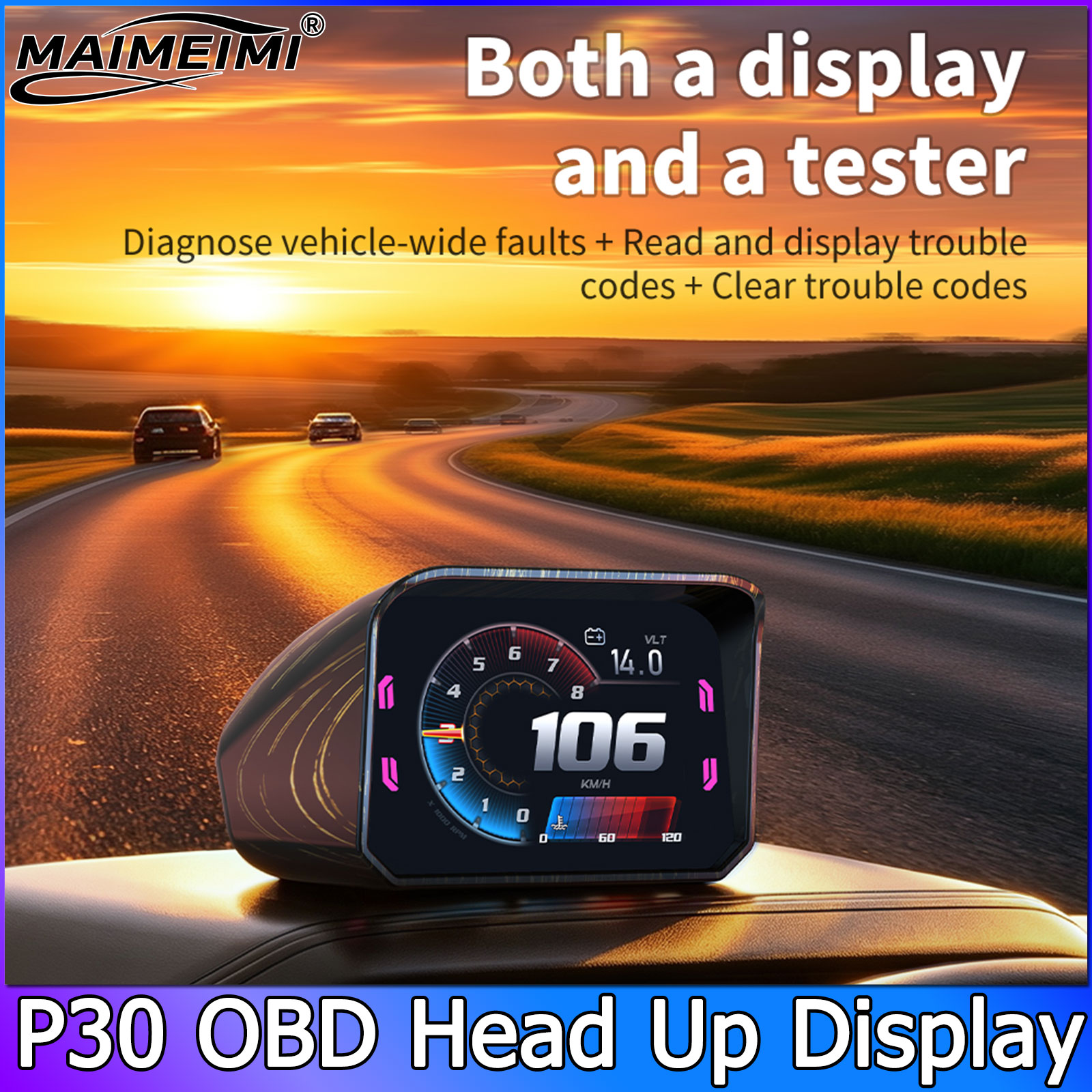 P30 Speedometer RPM Meter HUD  - đánh giá và giá Obd2 Hud Speedometer Projector