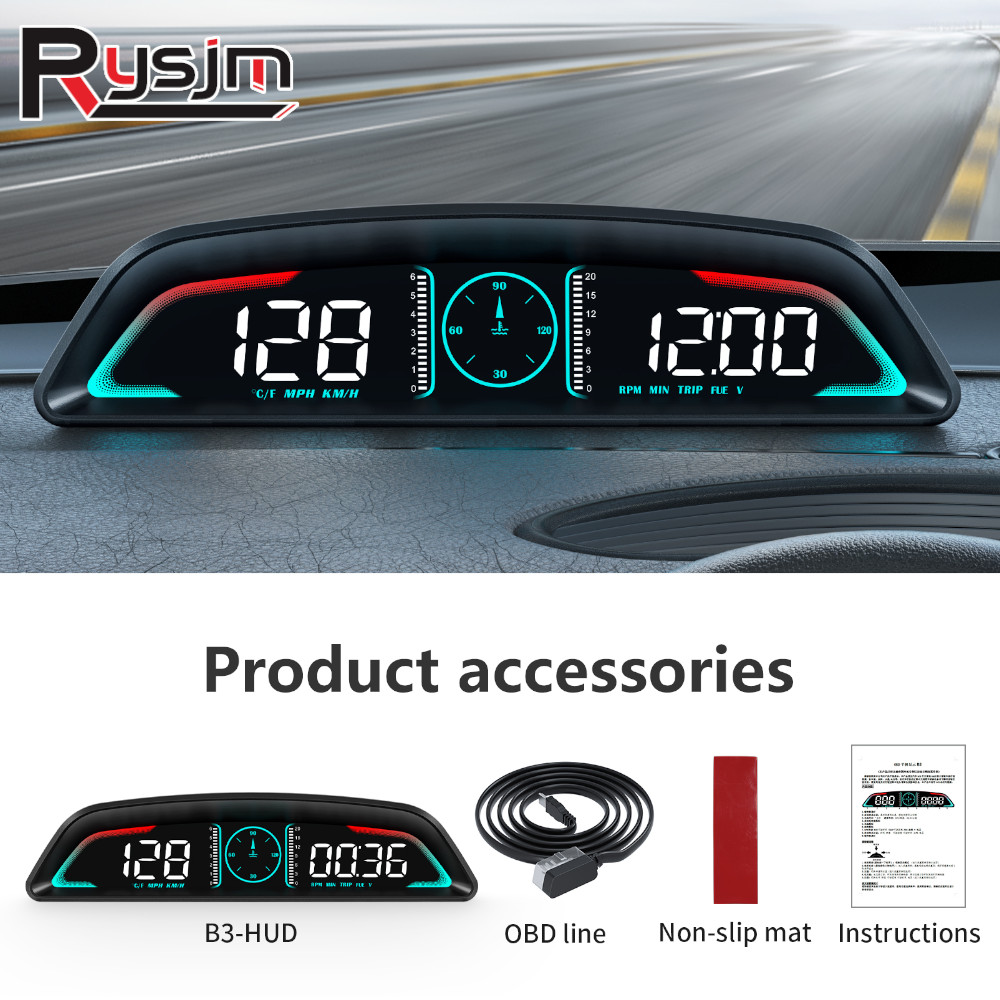 B3 OBD2 HUD Multifunctional Di - đánh giá và giá Hud Obd2 Multi Function Alarm