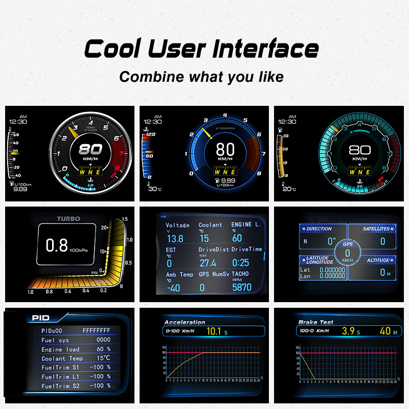 2021 Mới Nhất Ô Tô HUD OBD2 +  - đánh giá và giá Hud Obd2 Multi Function Alarm